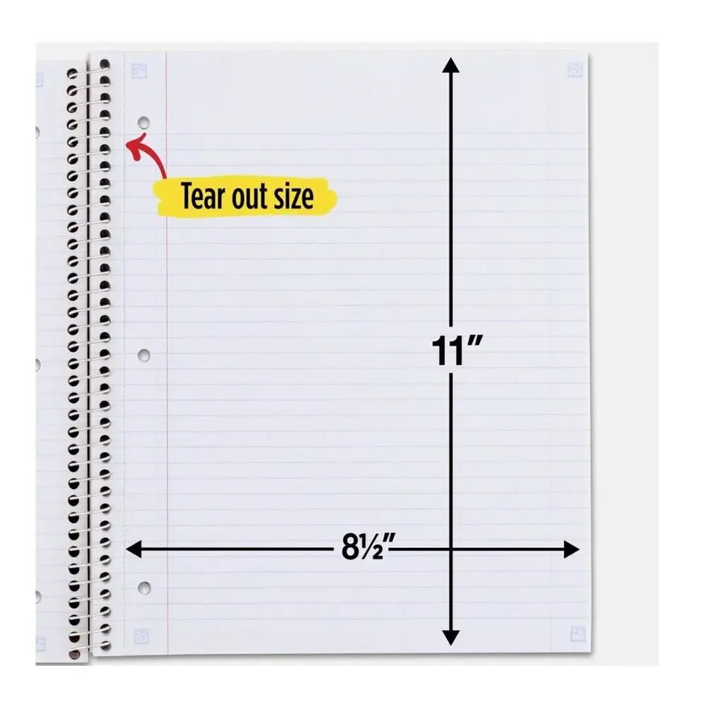 Five Star Groovy Notebook 1 Subject College Ruled Paper 100 Sheets 8.5